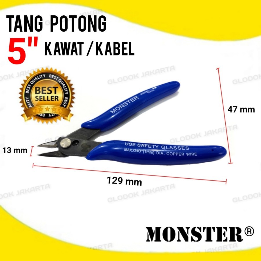 Tang Potong Kawat Kabel 5 inch 170 Micro Nipper Wire With Soft Spring