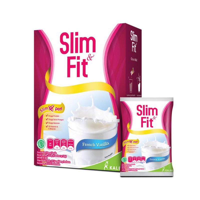 Slim &amp; Fit 6x52gr // Susu Slim &amp; Fit // Slim Fit Susu Diet // Slimfit kalbe