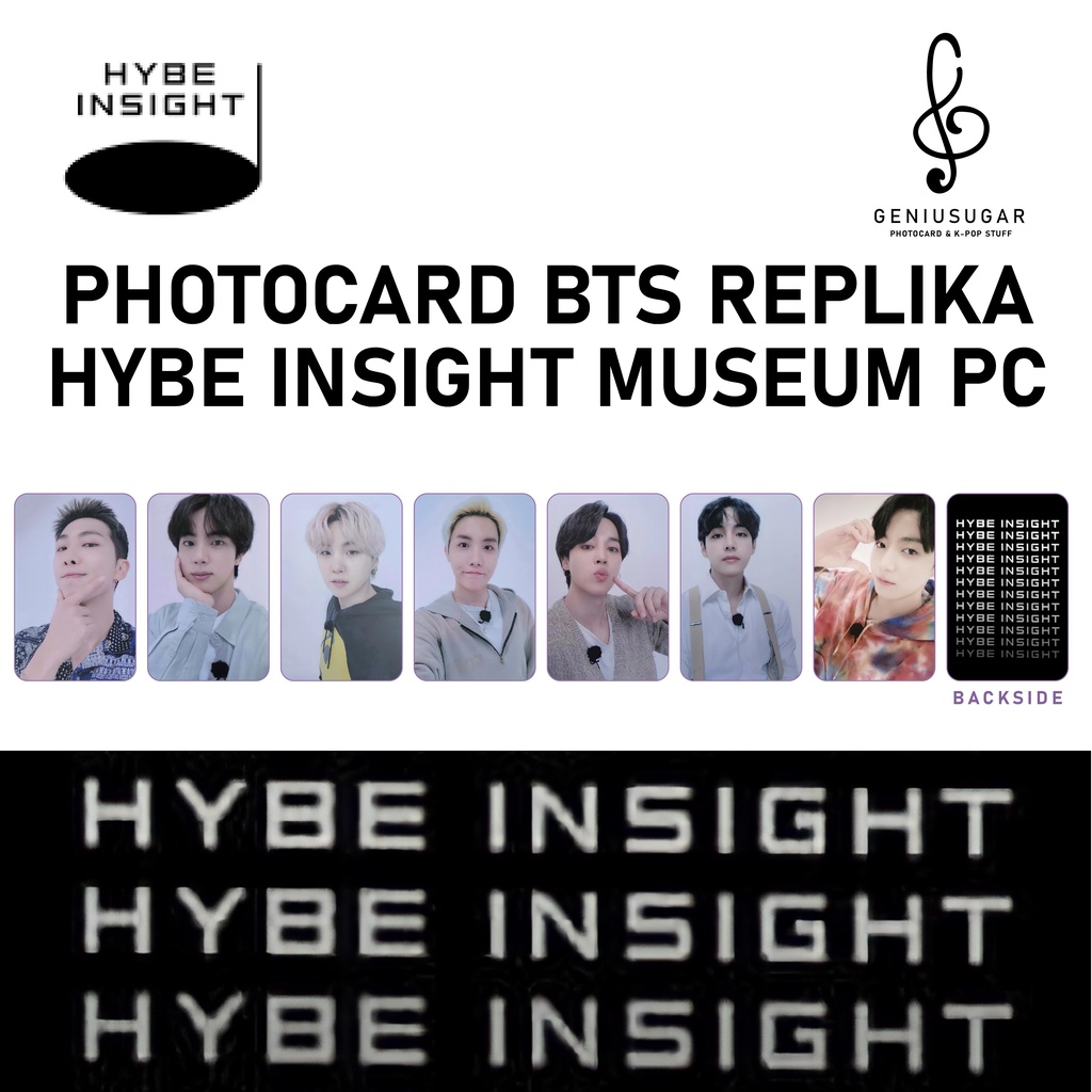 [REPLIKA BTS] PHOTOCARD HYBE INSIGHT MUSEUM UNOFFICIAL