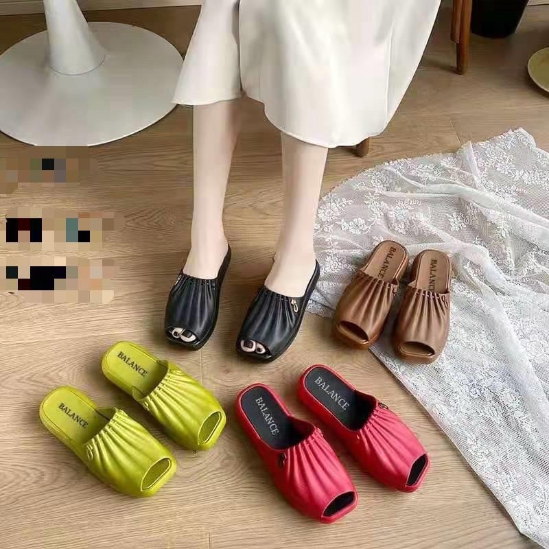 Sendal Selop Wanita Dewasa Terbaru Barbara New BLC 3199 Sandal Jelly Wedges 4.5cm Evalia