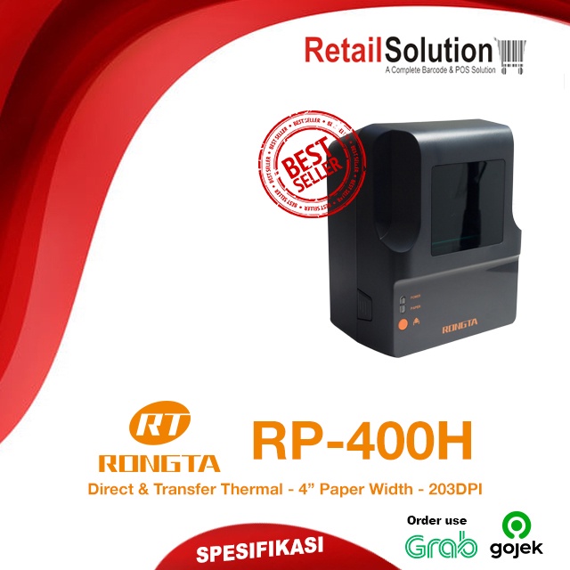 Printer Barcode Label - Rongta RP400 / RP400H / RP-400 / RP-400H