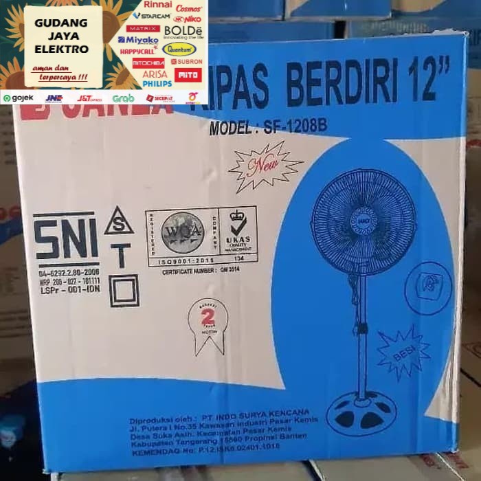 STAND FAN SANEX BERDIRI 12 SF 1208 B