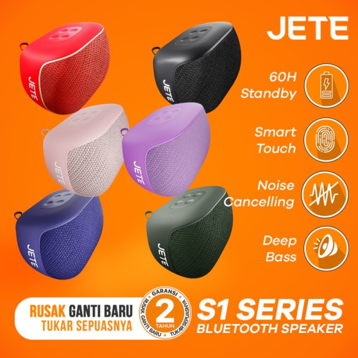 Jete Speaker Bluethooth S1 - Bluethooth Speaker - Original - Hitam
