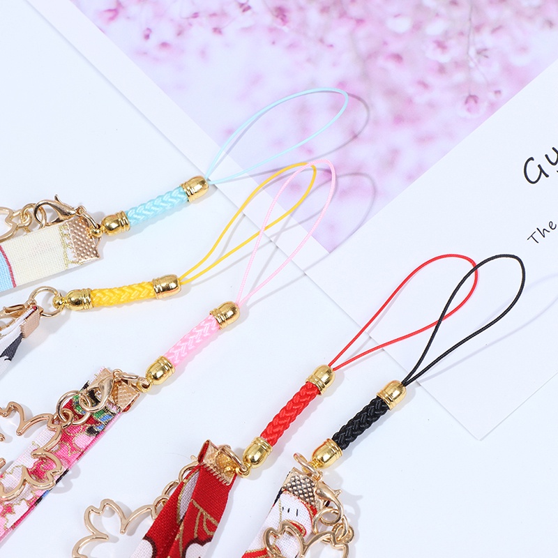 (E2id &amp; &gt; Tali Lanyard Motif Bunga Daisy + Bel Untuk Handphone
