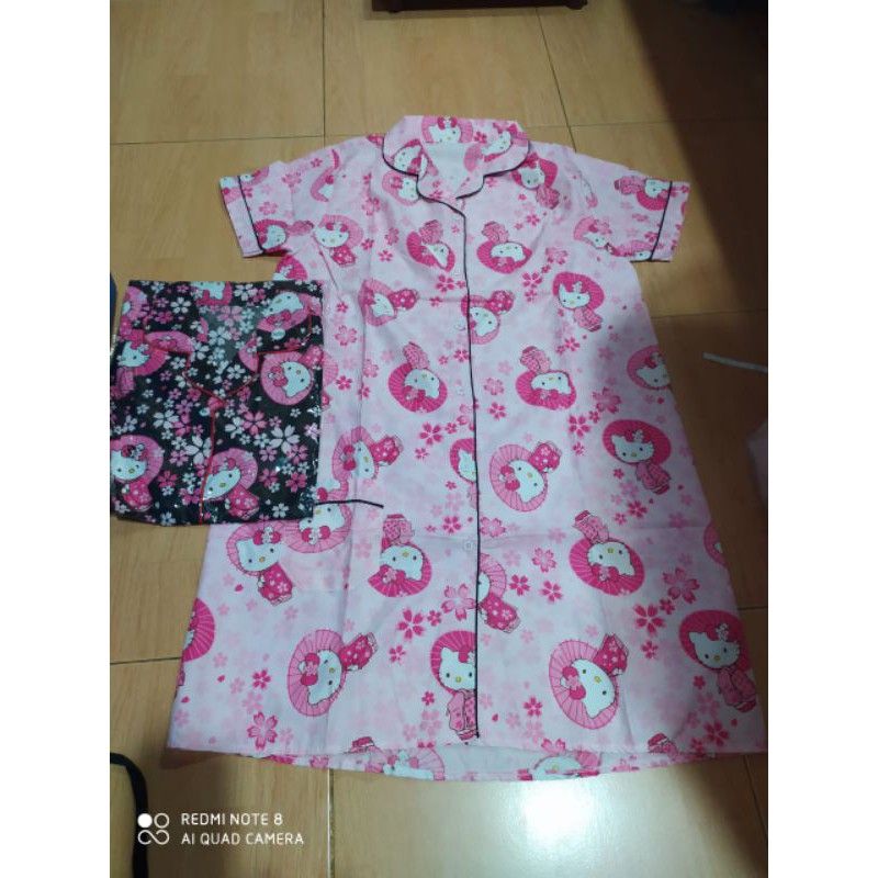 Baju tidur wanita/cewek katun Daster/piyama Daster kancing