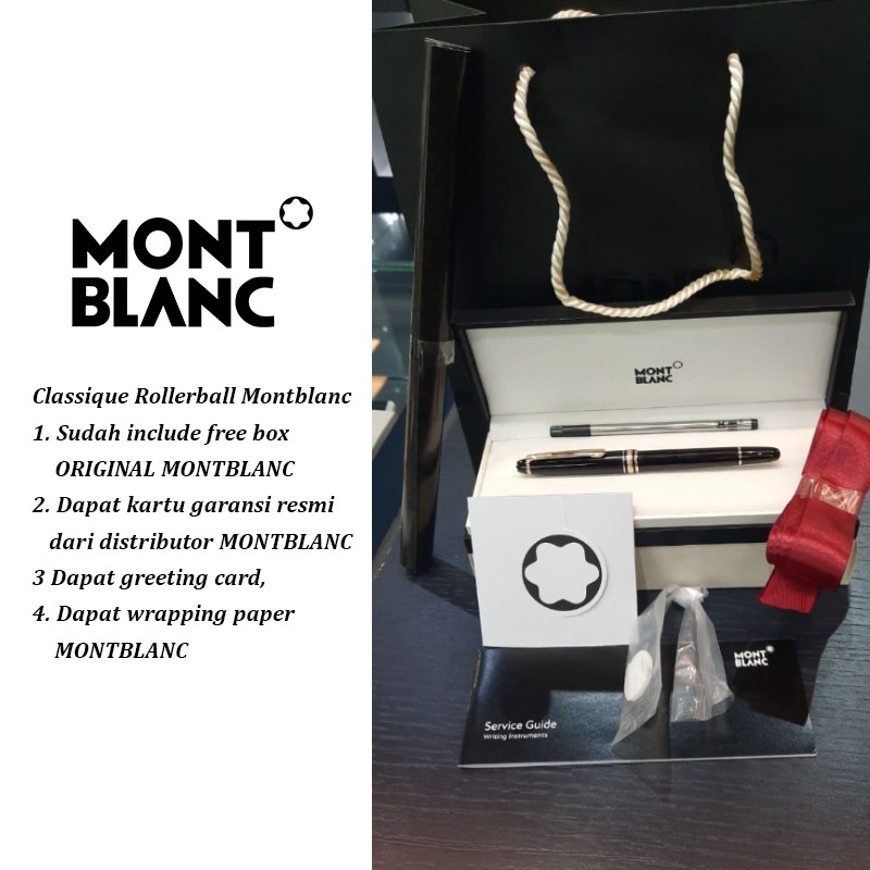 

Pulpen Montblanc ORIGINAL Tipe Meisterstuck Gold Classique Rollerball