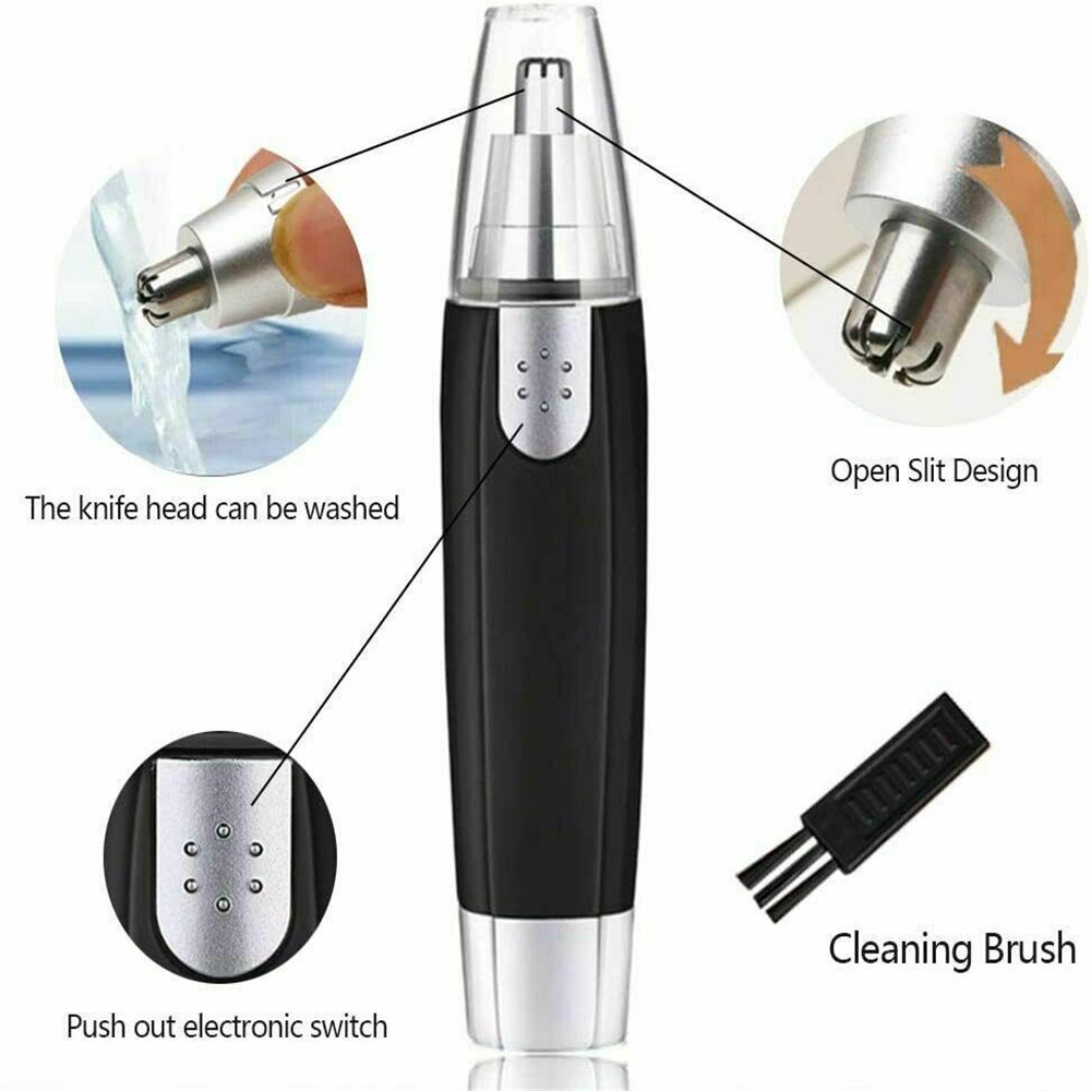 Alat Cukur Bulu Hidung / Telinga / Alis Elektrik Rechargeable Tahan Lama Untuk Pria