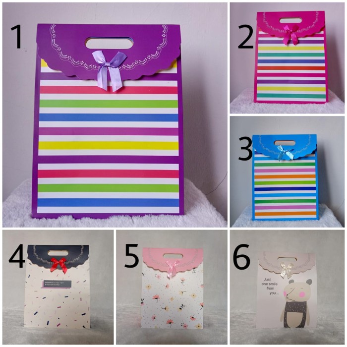 

✨ BISA COD ✨ Paper Bag Motif / Tas Kado / Tas Ulang Tahun Jumbo (Harga 1 Lusin)