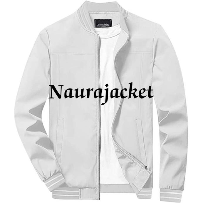 Jaket bomber pria keren/jaket pria wol tangan leher/Naurajacket