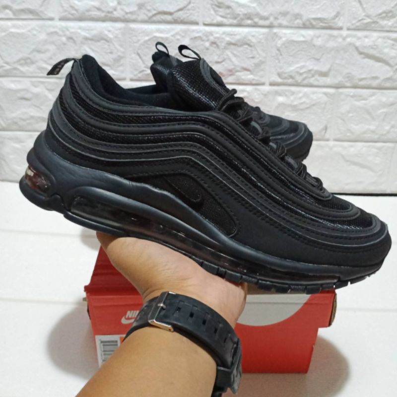 SEPATU NIKE AIR MAX 97 ALL BLACK PULL HITAM