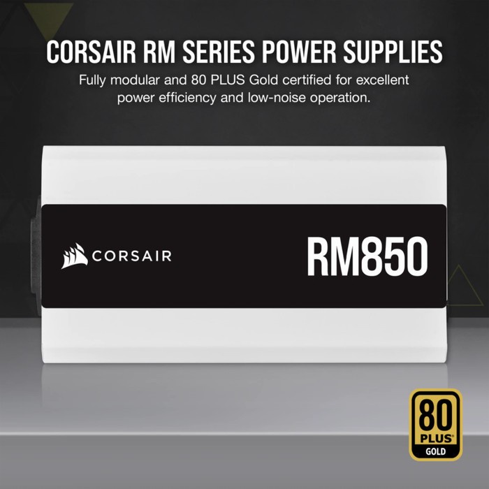 PSU Corsair RM White Series 850W Full Modular - 80 Plus Gold - RM850