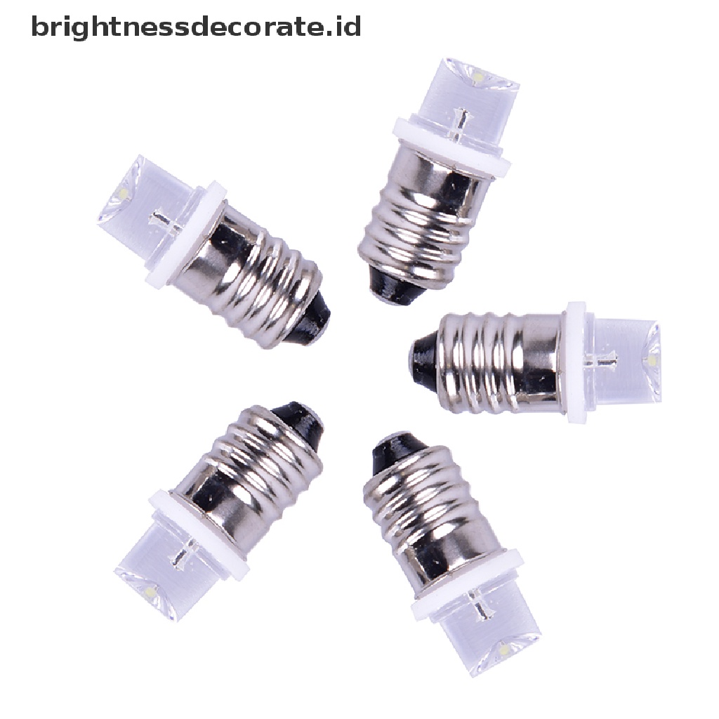 5 Pcs / set Bohlam Lampu Indikator E10 Led DC 3V 4.5V Untuk Instrumen