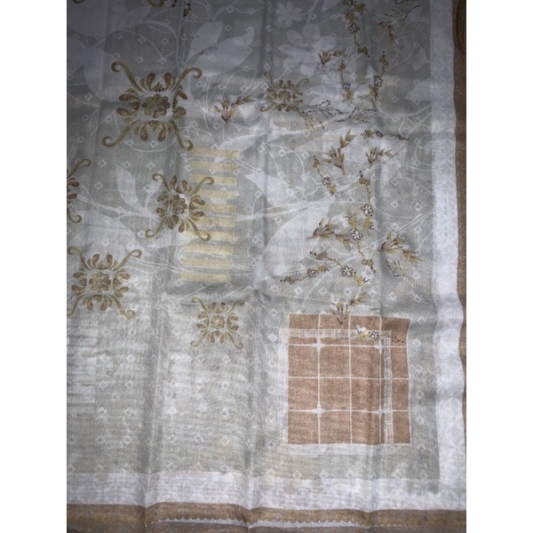 SEGIEMPAT VOALDENAY KW PREMIUM / HIJAB JILBAB SQUARE VOAL MOTIF LASER CUT-Motif 30