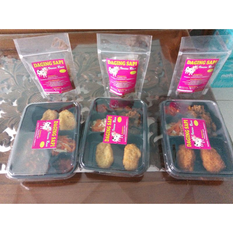 

Daging sapi Makanan siap saji 200gr + Perkedel