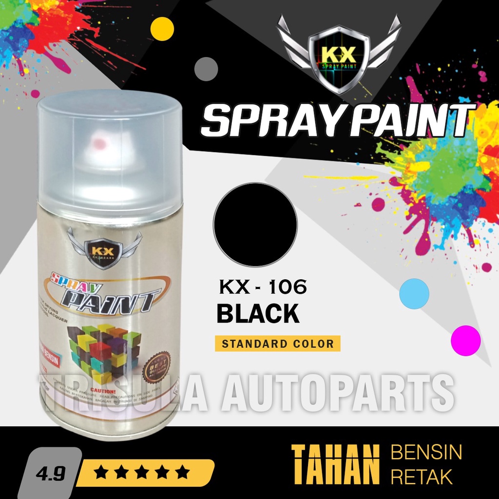 

Cat Semprot Aerosol / Pylox KX Autocare Paint - KX 106 BLACK HITAM