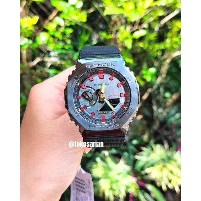 G-Shock Original GM-2100CH-1ADR Bezel Baja Dual Time Pria Sport Terbaru