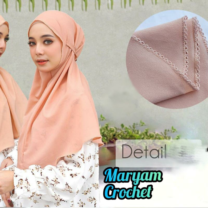 TERMURAH Bergo Crochet/Maryam Crochet/Bergo Renda/Maryam Bergo Crochet/Maryam Picot