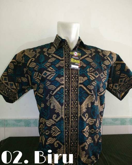 Hem baju batik songket kemeja batik pria murah Shopee 