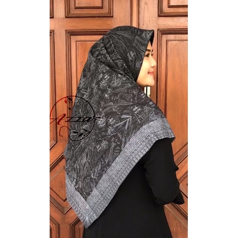 HIJAB JILBAB SEGIEMPAT VOAL MOTIF PANORAMA JANGKAR LASER PREMIUM/ VOAL PRINTING LASER CUT / VOAL DEE