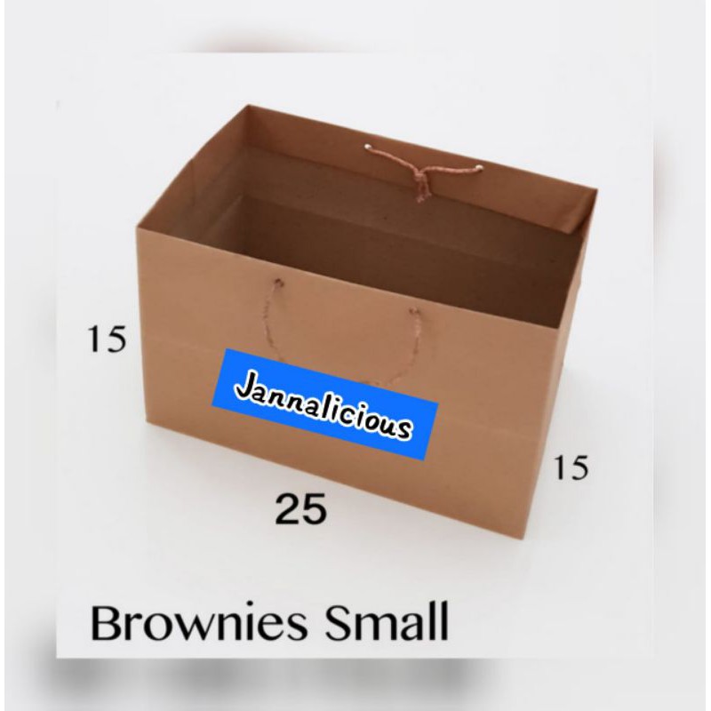 

[6 pcs] Paper Bag Brownies Small / Kantong Kertas Uk. 25x15x15cm