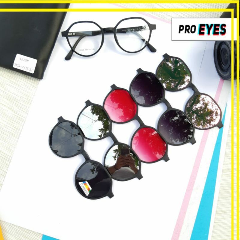 Kacamata Clip-on Polarized 5 Lensa
