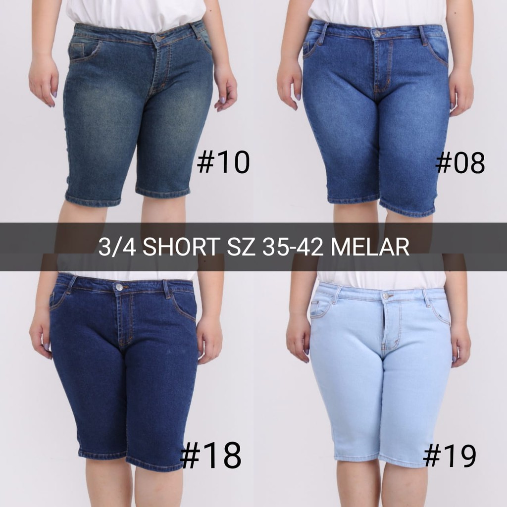 CELANA JEANS PENDEK WANITA 3/4 CROP WOMAN