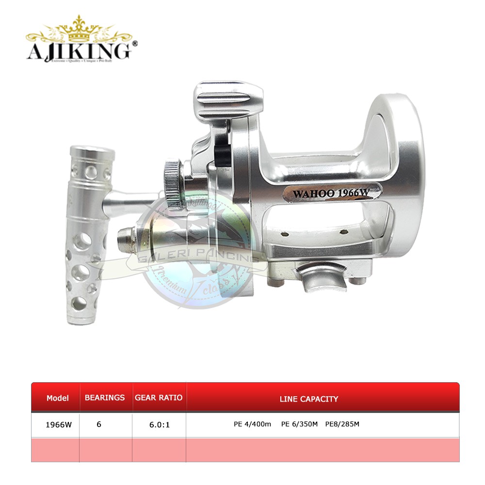 Reel OH Ajiking Wahoo 1966W - Handle Kanan