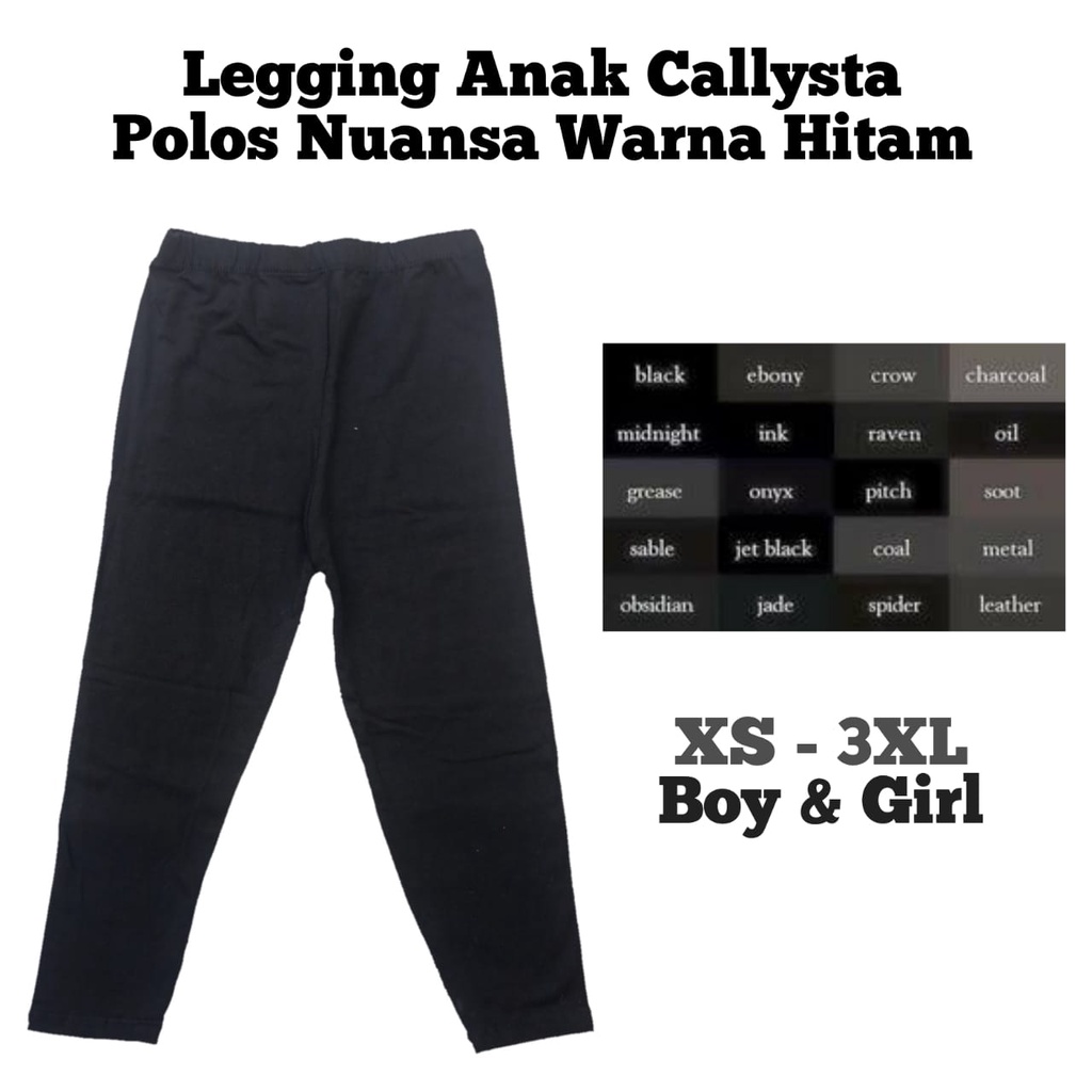 Legging Anak motif polos kekinian 2 sampai 3 tahun