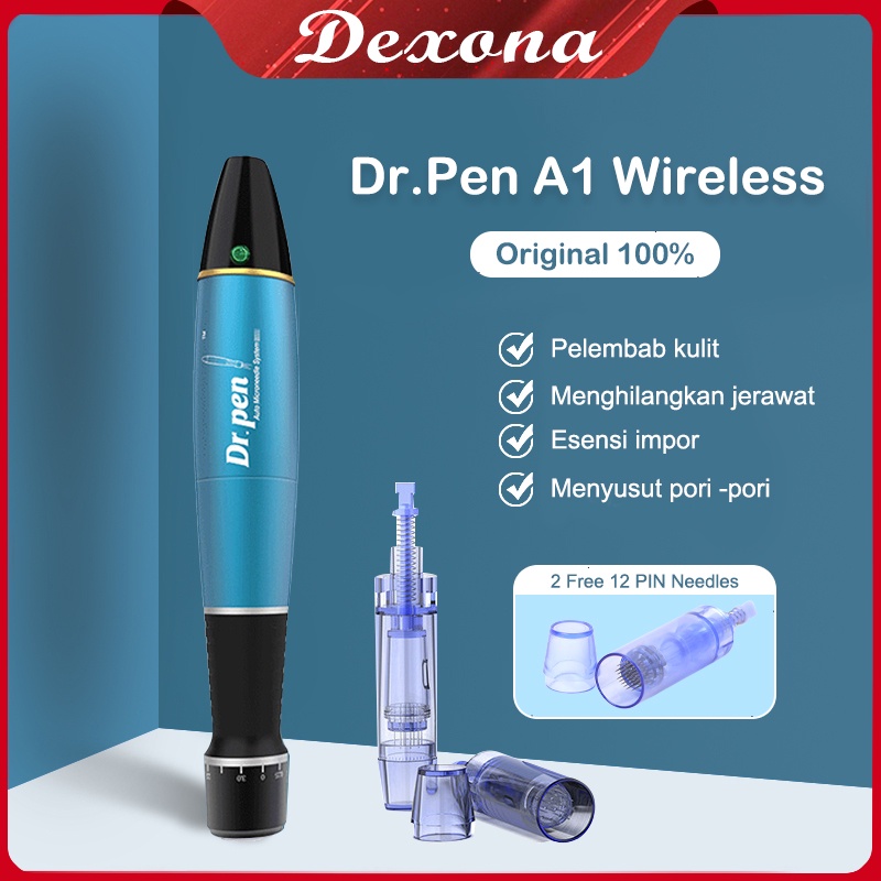 ⭐100% ORI⭐Newest 2022 Dr.Pen A1 A10 Wireless Electric Nano-Needle DERMAPEN A1-W MTS Alat BB Glow Pulihkan Gloss Elastis Wajah Dr.Pen A1 Cordless