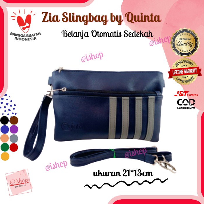 Tas Selempang Slempang Mini Slingbag Dompet Pouch Wanita Zia by Original Quinta