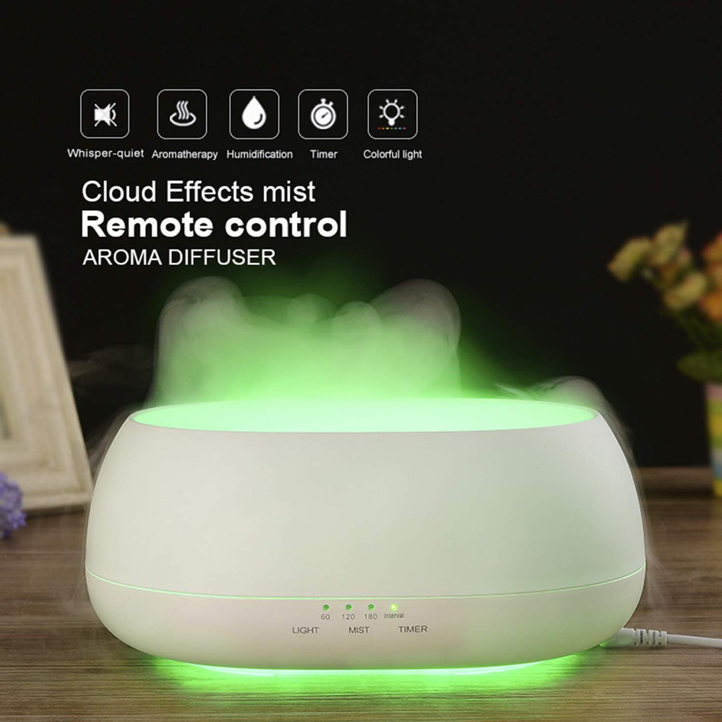 H33 Humidifier Air Aroma Diffuser Remote Control 500ml Ocean Mist Mode