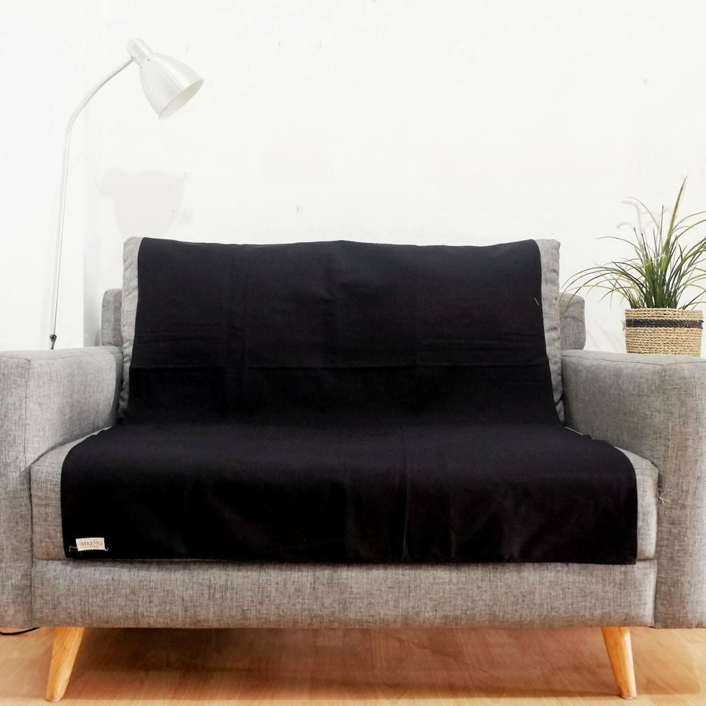 Cover Sofa - Polos hitam  (rug/alas sofa/karpet sofa)