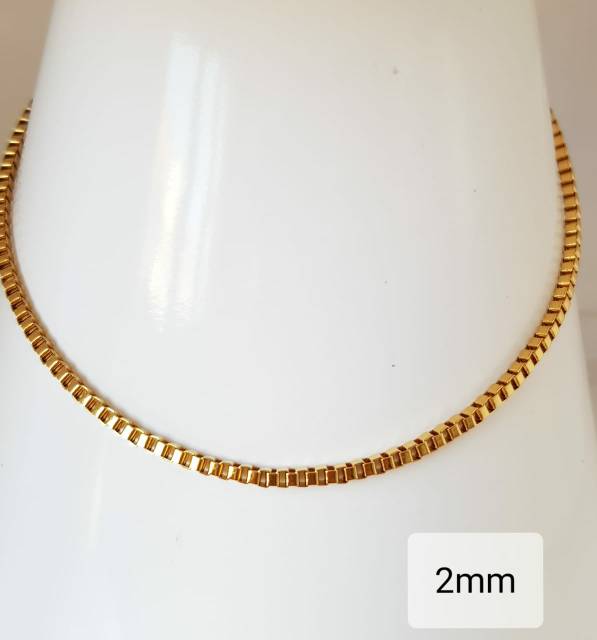 Kalung Titanium Kotak Titanium Gold MKG