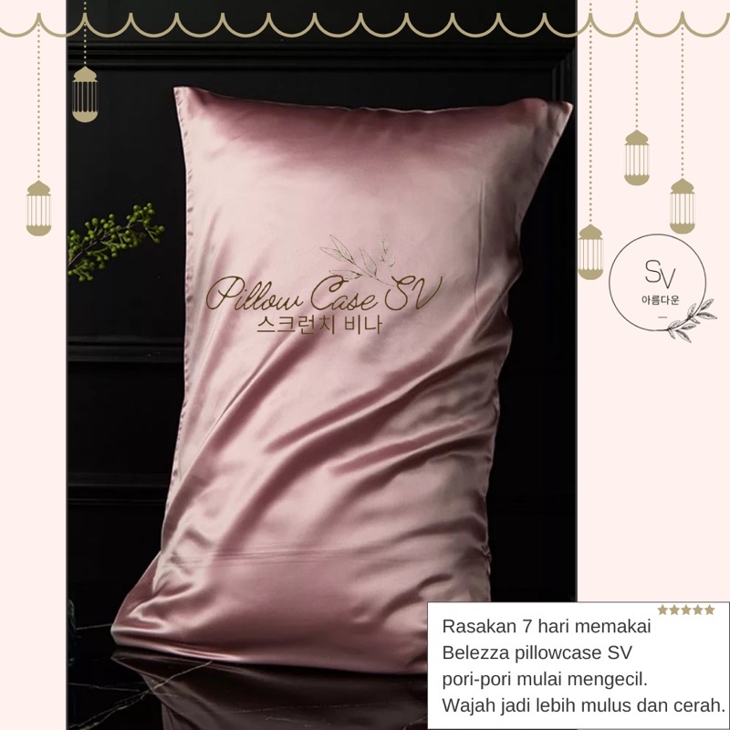 Sarung Bantal Silk Pure Belezza Pillowcase SV Sarung Bantal Silk