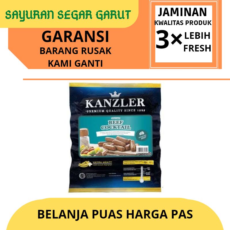 

Kanzler Beef Cocktail Sosis Sausage 500gr Frozen Food by Sayuran Segar Garut
