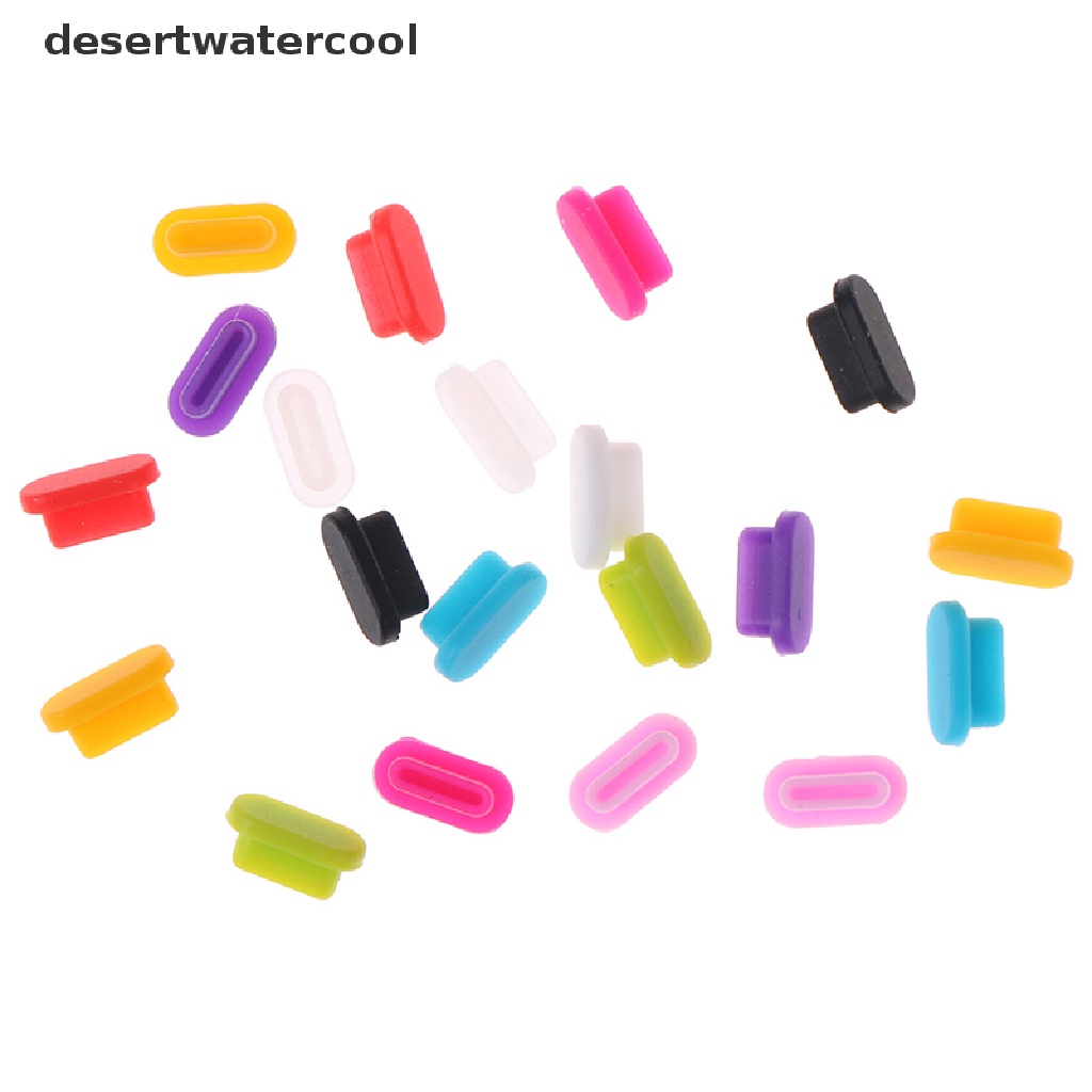 Deid 5Pcs / Set plug Penutup Port Usb Tipe-c anti Debu Bahan Silikon Warna-Warni