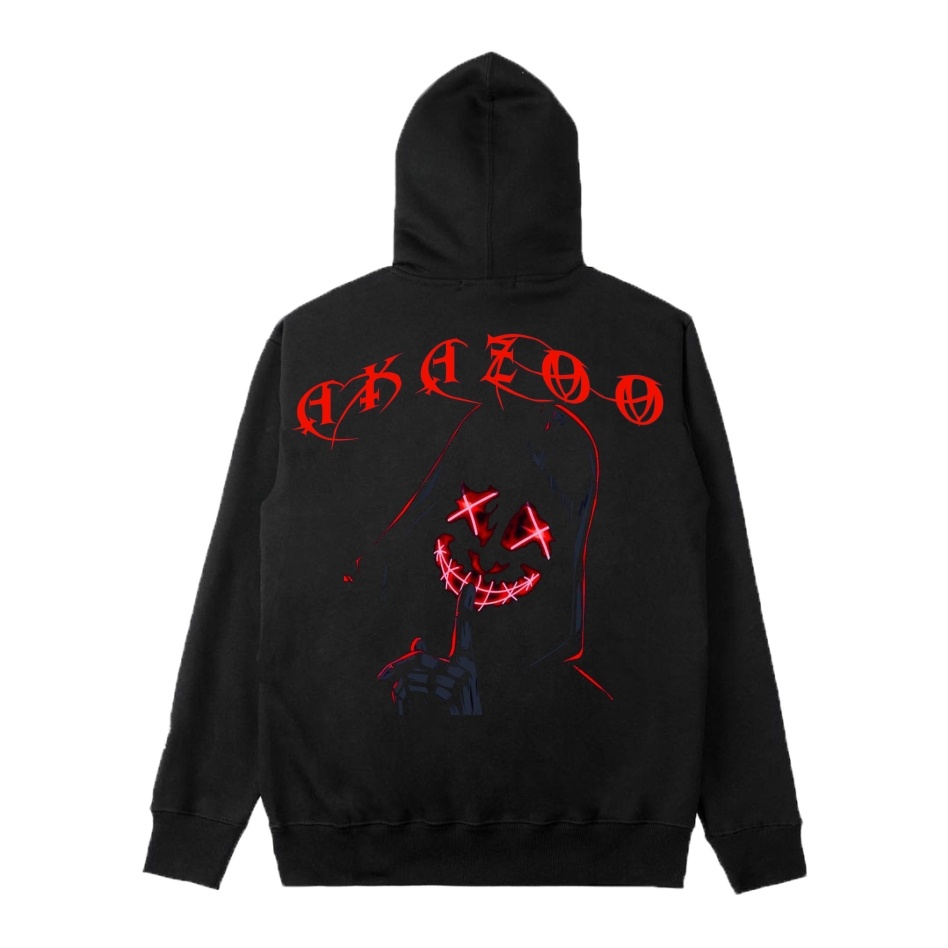 hoodie pria distro original brand 2022 akazoo warna hitam akazoo TOPENG ALAN WALKER gambar blakang sweater hoodie jumper pria wanita sablon depan blakang sweater cowok pria terbaru hudie pria keren unisex M L XL XXL akazoo official