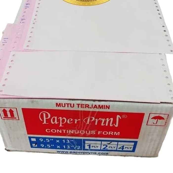 

CONTINUOUS FORM 9,5 X 13/2 2PLY PAPERPRYNS (PRS - BAGI 2)