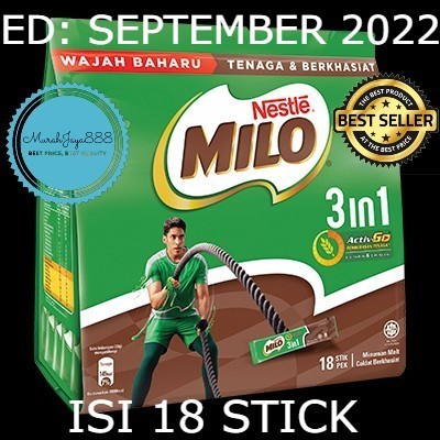 

fe20111 Milo 3 In 1 Sachet (18 + 3 Stick) Malaysia - Isi 18 Stick Xa201As