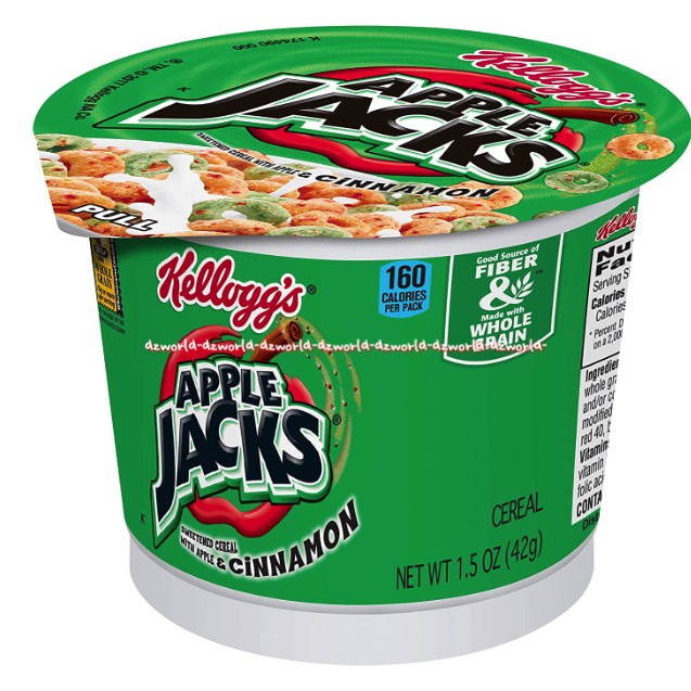 Kellogg's Apple Jacks 42gr Cinnamon Cup Kellog Cereal Sereal Cup Kemasan Mangkok Rasa Kayu Manis Cinamon Kellog's Kelogg's