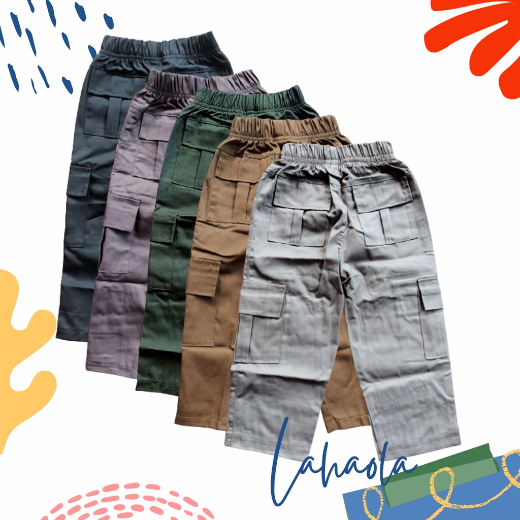 celana panjang chino cargo pant 1-13 tahun unisex