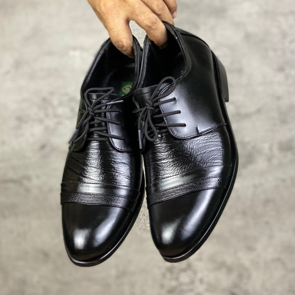 Sepatu Pantofel Pria Tali Formal Kulit Asli Sepatu Pentopel Kantor Pantopel Pesta Yal Barneet 882