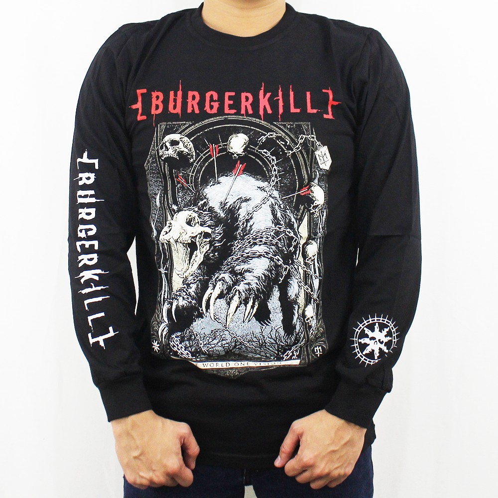 BAJU MUSIK BURGERKILL LENGAN PANJANG 01 - BAJU LENGAN PANJANG BURGERKILL - LONGSLEEVE PRIA - LONGSLEEVE MUSIK PRIA - DEADSQUAD - BLACK SABBATH - JASAD - JERUJI - BAJU BLACK METAL