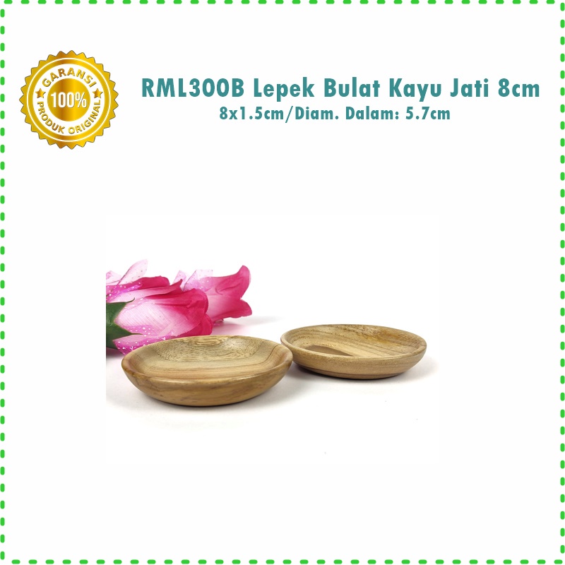 Piring Buah/Lepek/Tatakan Gelas Kayu Jati 8cm/10cm/12cm