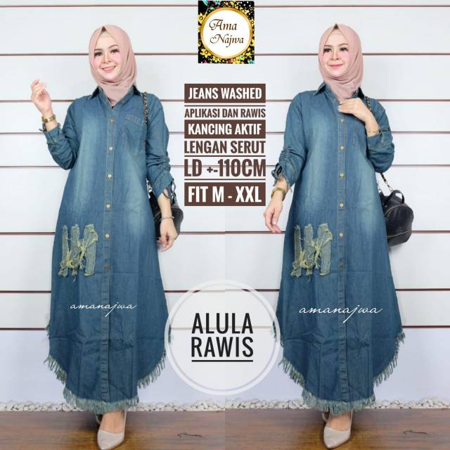 Jeans washed original ama najwa