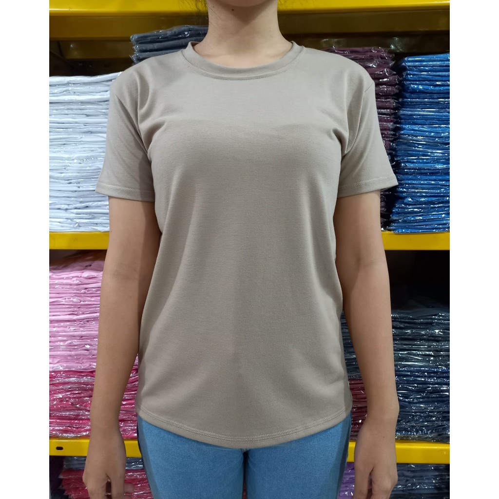 kaos polos wanita o-neck