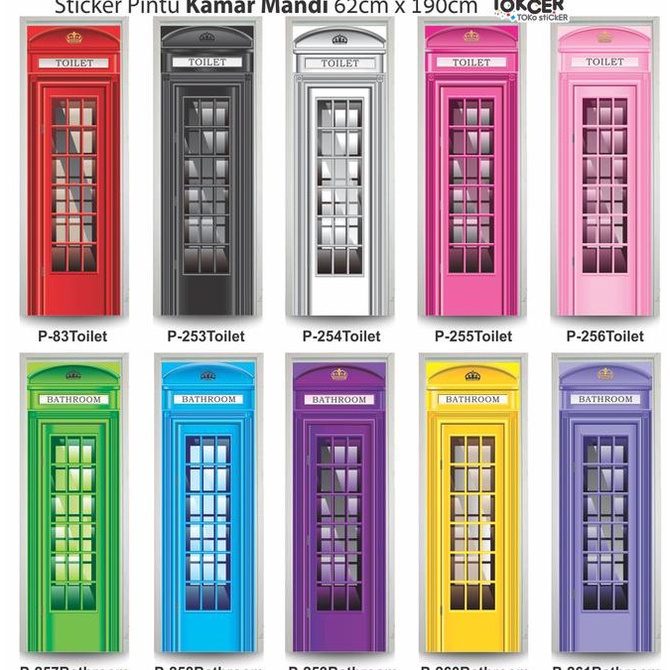 

Stiker Pintu Kamar Mandi BOX LONDON MURAH Kode 288