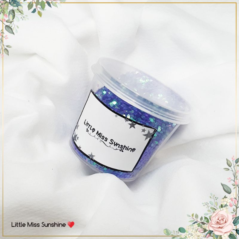 Glitter Cup 10gr High Quality Rainbow Hexagonal Shimmer Blink Shiny Handycraft Makeup Artist Tatto Henna Nail Art Project School Sekolah Kerajinan DIY murah Office Fancy serbuk glitter Best Grosir Groceries Murah Lebay Murce Little Miss Sunshine Malang