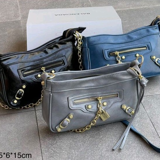 [BEST SELLER] TAS BALENCIAGA* GIANT HIP CLASSIC MINI CITI METALLIC EDGE CROSS BODY BAG SELEMPANG HAN