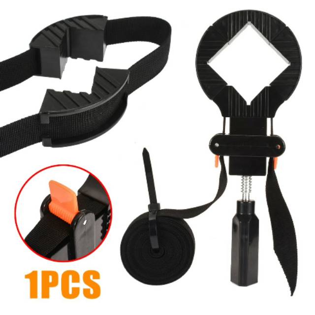 Alat Penjepit Bingkai Kayu Adjustable Rapid Corner Clamp Strap Band 4 Jaws